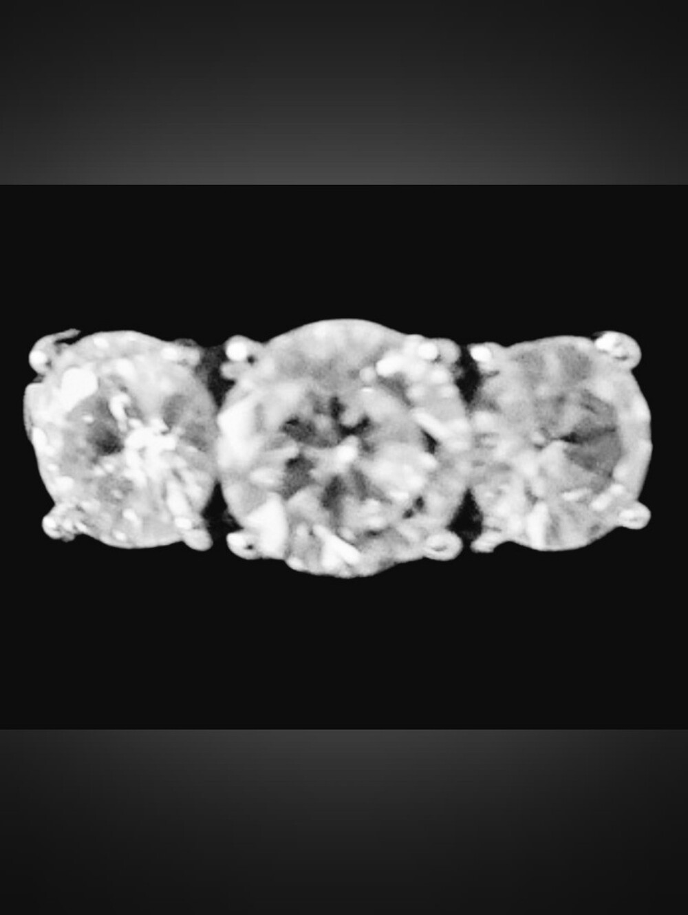5CT CZ Trinity Ring Set in Sterling Silver. Size 9